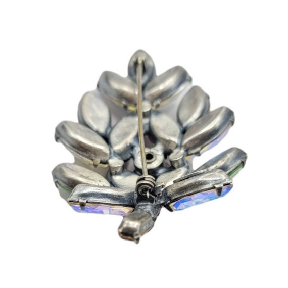 Regency Silvertone Multi Color AB Prong Set Rhine… - image 6