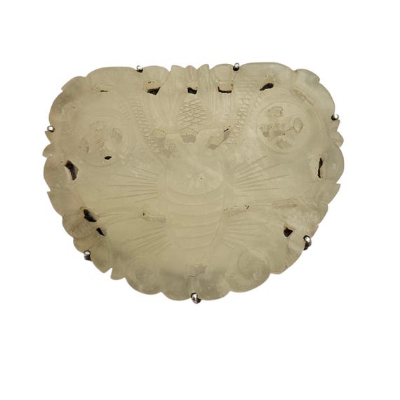 Sterling Silver Vintage Carved Moth Brooch