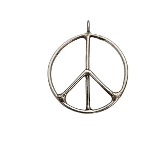 Sterling Silver Peace Sign Pendant