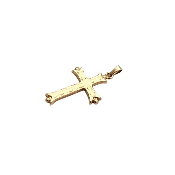 14K Yellow Gold Cross Pendant