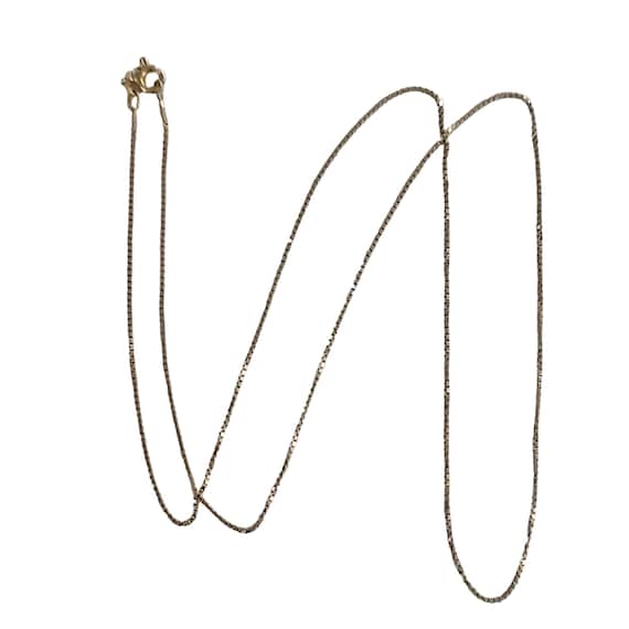 18K Yellow Gold Box Chain Necklace, 20.5” Long K912