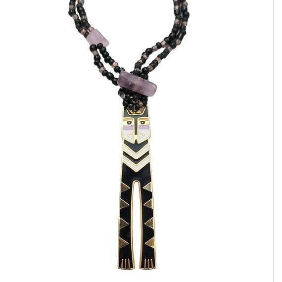 Laurel Burch Nubian Cat Necklace: Cloisonne Penda… - image 2