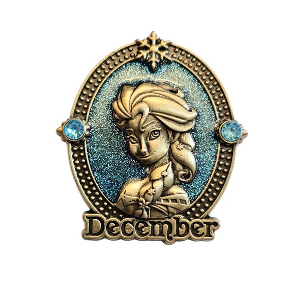 Disney Elsa Frozen December Princess Birthstone Pin