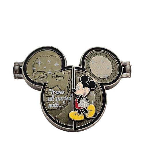 Disney 2009 It Was All Started With... Mickey Mouse Open Hinged Pin L457