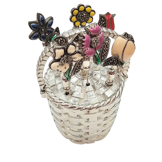 Judith Jack Sterling Silver Reflections Stick Pin… - image 1