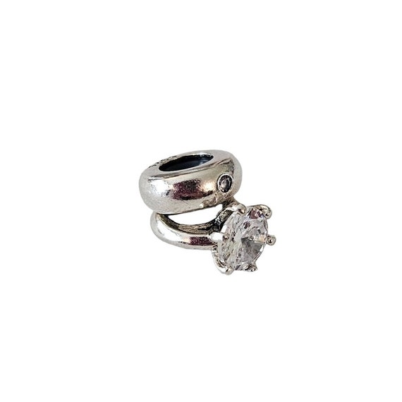 Sterling Silver Engagement Wedding Ring Slide Bead Charm L77