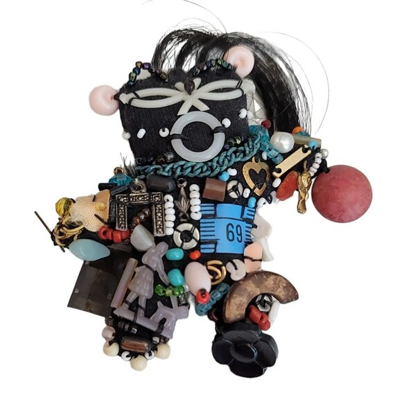 JU JU Vintage Voodoo Doll Charm Brooch Pin, M492