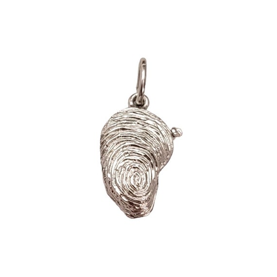 Sterling Silver Hinged Clam Shell With Pearl Charm, Pendant E554