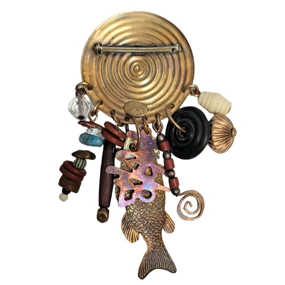 Marjorie Baer Brass Round Spiral, Multi Charm, Fi… - image 5