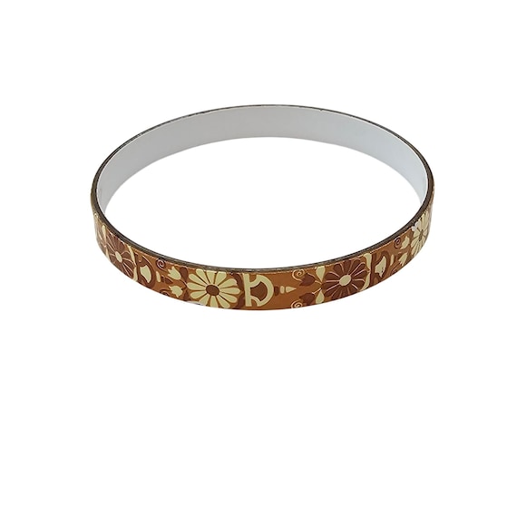 Michaela Frey Brown Cream Enamel Bangle J689