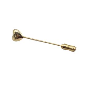 14k Yellow Gold Heart Stick Lapel Pin