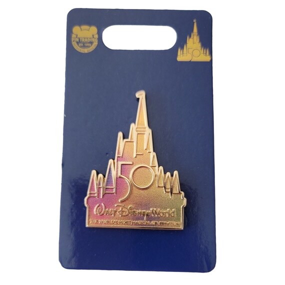 Walt Disney World 50th Anniversary Cinderella Castle Pin E691