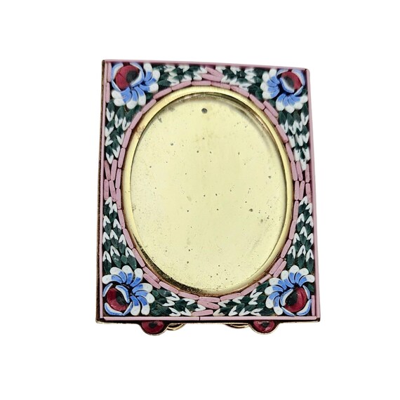 Mosaic Miniature Photo Frame Pink Blue Green Glass Chip, J110