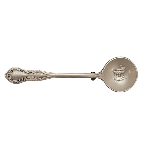 Southern Colonial By Fine Arts Sterling Spoon Pin Brooch, Signed  K337