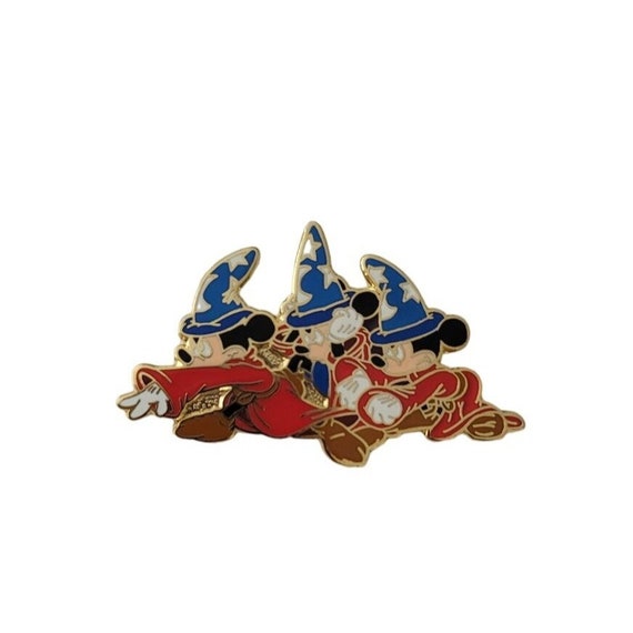 Walt Disney Fantasia Three Sorcerer Mickey Mouse Trade Pin E481