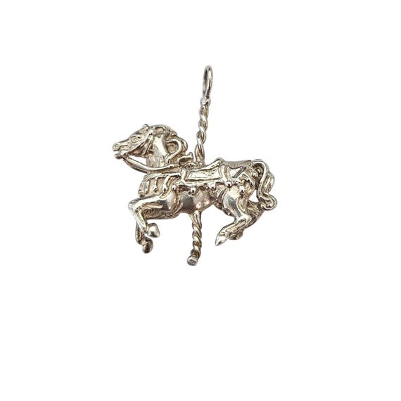 Sterling Silver Carousel Horse Pendant C640