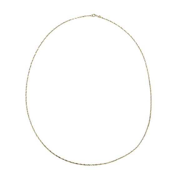 14K Yellow Gold Fancy Chain 20" Long Necklace