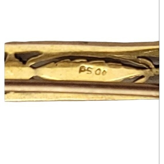 10k Yellow Gold Bar Lapel Brooch Pin, 2.85 Grams … - image 5