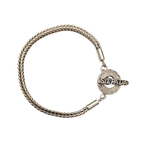 Silpada Sterling Silver Fox Tail Toggle Clasp Bracelet Signed, J12