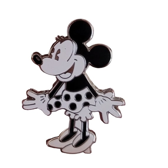 Disney 2010 Black & White Polka Dot Skirt Minnie Mouse Trade Pin K957