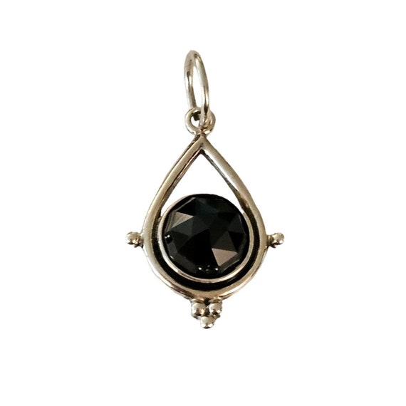 Pandora Ale Black Faceted Spinel Pendant L89