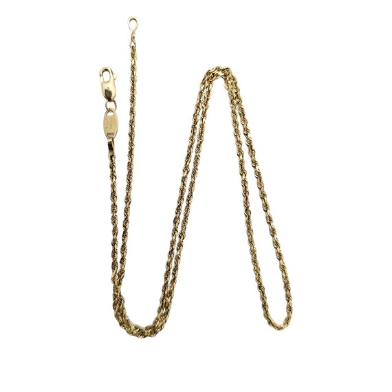 14K Yellow Gold Michael Anthony Rope Chain Necklace Signed 16.5" Long