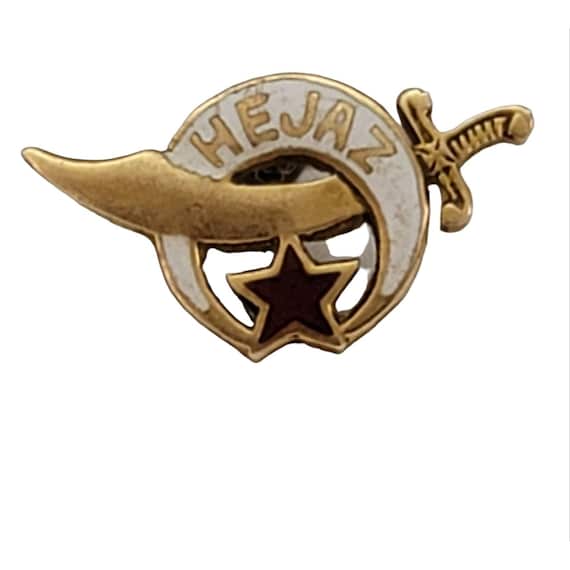 14k Yellow Gold Hejaz Shriners Lapel Tie Pin M852