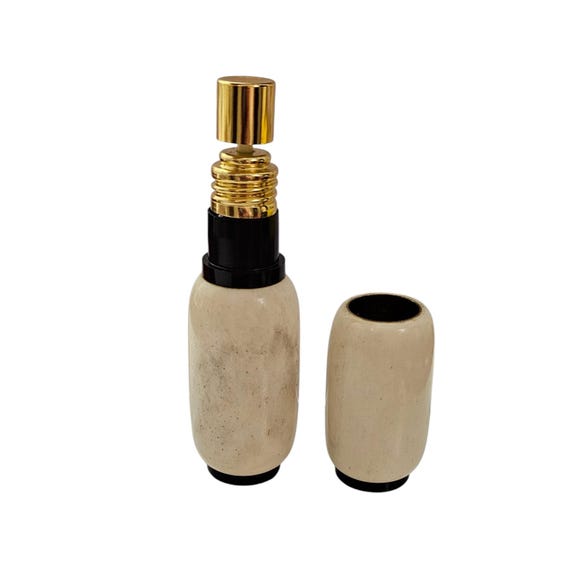 Carved Bone Horn Onyx Perfume Atomizer L859