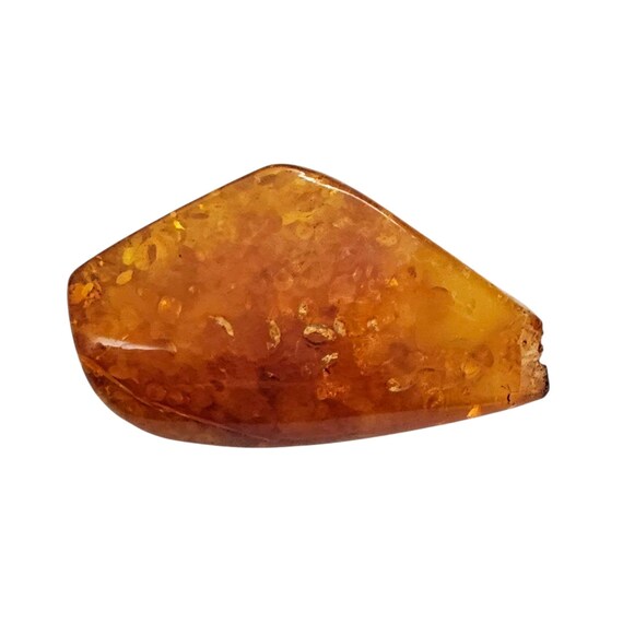 Amber Chunk Brooch Pin