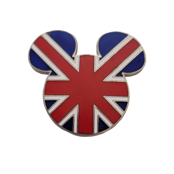 2002 Disney British United Kingdom Mickey Head Official Trading Pin E241