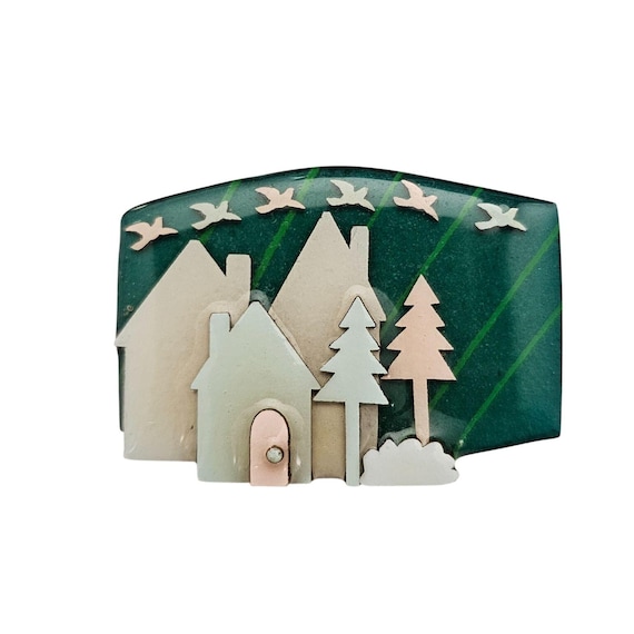 Lucinda House Christmas Tree Dove Pin J846