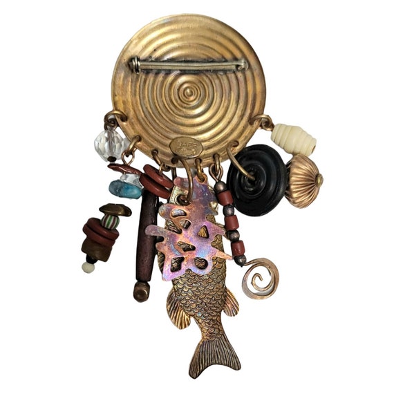 Marjorie Baer Brass Round Spiral, Multi Charm, Fi… - image 4