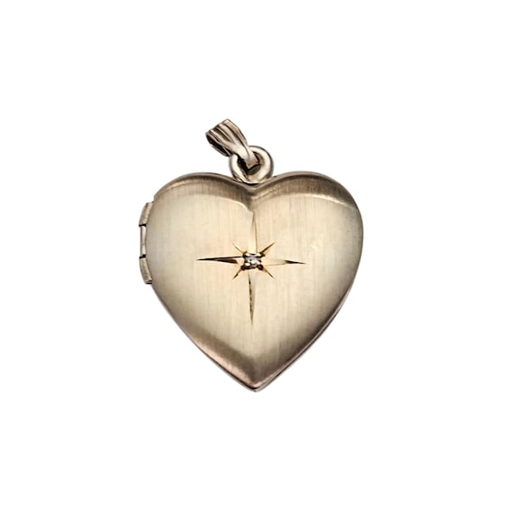 14K Gold Heart Locket Pendant