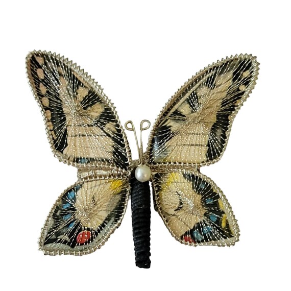 Princess Handmade In West Germany Spun Style Butterfly Pin L40
