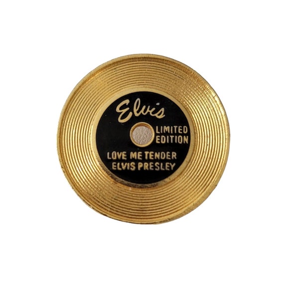 Elvis Presley Love Me Tender Gold Record Lapel Pin E297