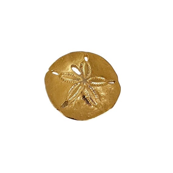 Napier Vintage Gold Plated Sand Dollar Pin, Signed L274