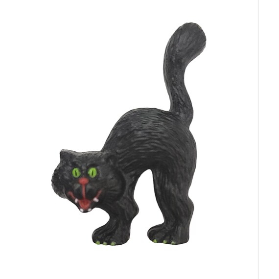 Russ Black Cat Halloween C-Clasp Pin Brooch, Signed K460