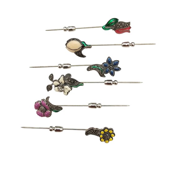 Judith Jack Sterling Silver Reflections Stick Pin… - image 7