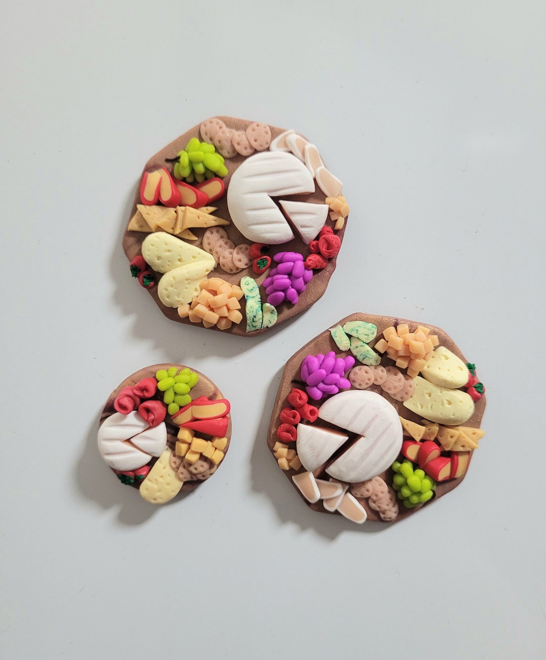 Fridge Polymer Clay Cheese Board, Clay Food, Charcuterie Board, Birthday Gift Idea, Food