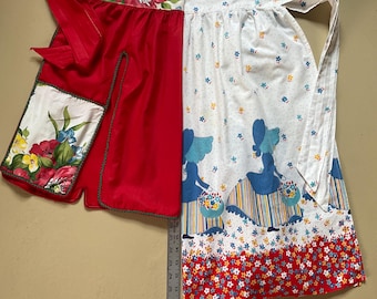 Vintage Half Aprons 1940s 1950s