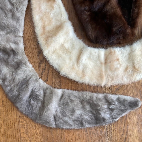 4 Vintage Mink Collars - image 3