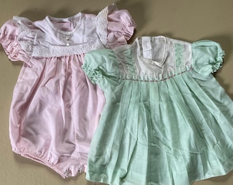 Vintage Baby Dress and Romper