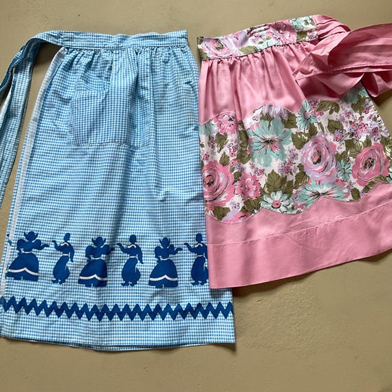Vintage Half Aprons 1940s 1950s