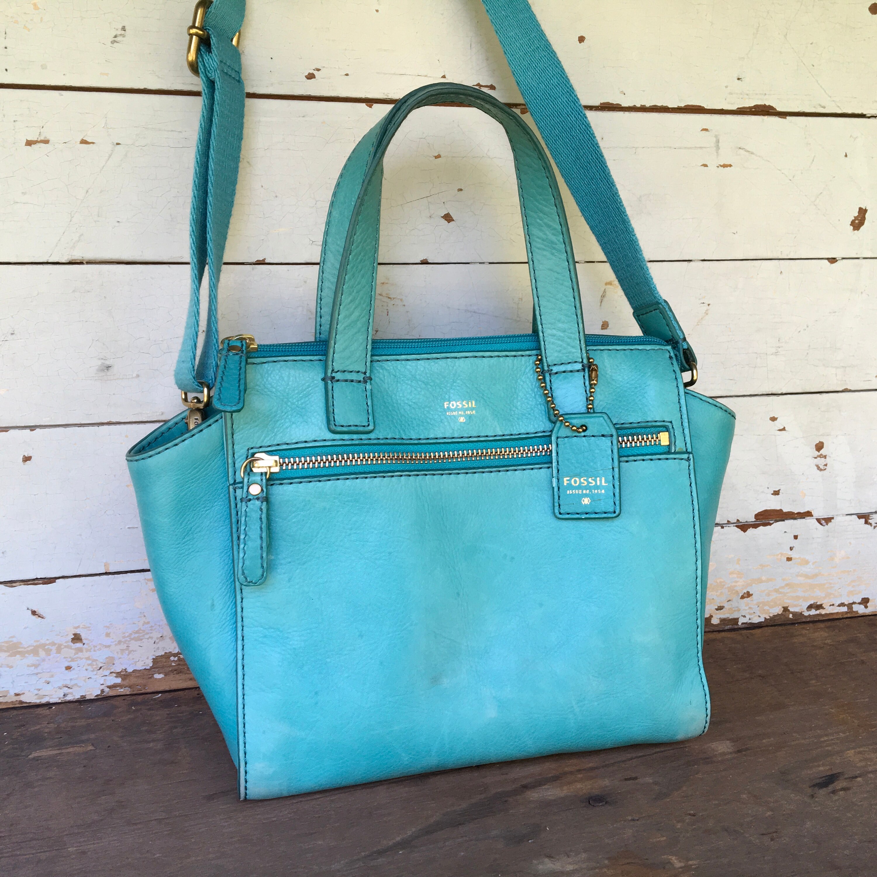 Vintage Fossil Purse Leather - Etsy 