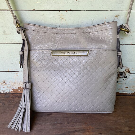 Tignanello Pink Leather Crossbody | Vintage leather messenger bag, Camel leather  purse, Leather crossbody