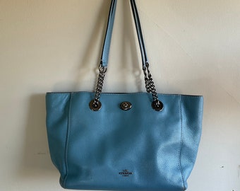 Coach Blue Leather Purse