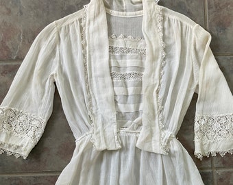 Antique Women's Cotton Sheer Dress