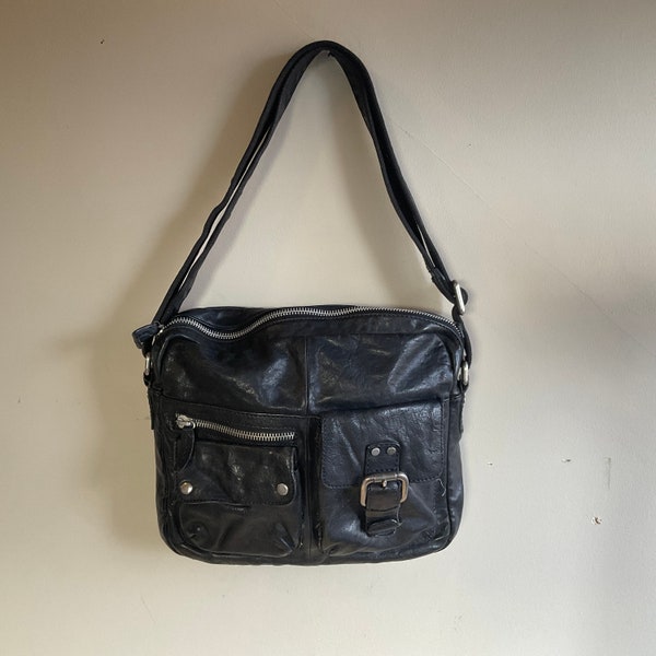 Old Fossil Leather Attache Bag