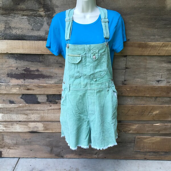 No Excuses Corduroy Short Overalls Size Large