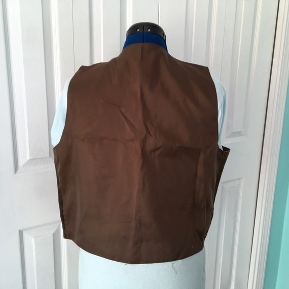 Vintage Suede Leather Vest Large - image 2